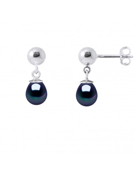 Boucles d'Oreilles Pendantes Perles Poires 5-6 mm - Argent 925 - BANDARAS