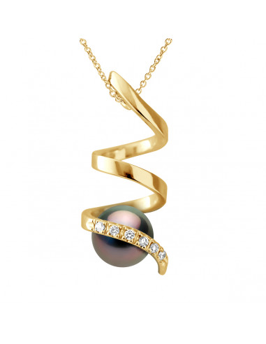 Round Tahitian Pearl Prestige Pendant 7-8 mm -...