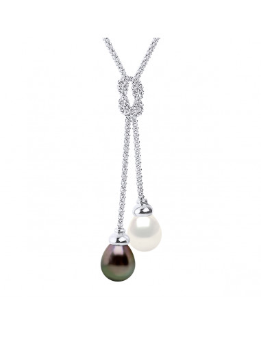Collier Prestige Perles de Tahiti Poires 10-11 mm - Maille Amandine Or 750 - FAKARAVA