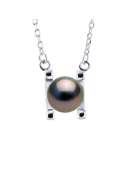 Tahitian Pearl Necklace Round 8-9 mm - Silver 925 - Patanga