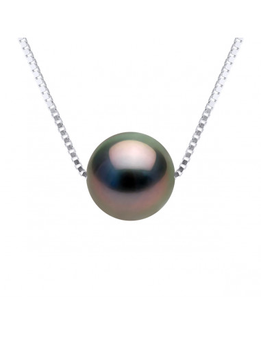 Colliers Perle de Tahiti Ronde Traversante - Tailles de 8 à 11 mm - Chaîne Vénitienne - Argent 925 - HIKUERU