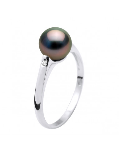 Bague Jonc Joaillerie Perle de Tahiti Ronde 8-9...