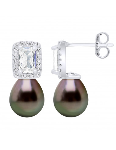 Jewelery Earrings Tahitian Beads Poirs 8-9 mm -...