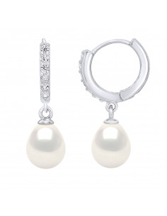 Jewelery Earrings Pearl Pearls 8-9 mm - Creole System -...