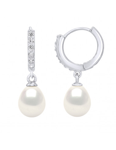 Boucles d'Oreilles Joaillerie Perles Poires 8-9...