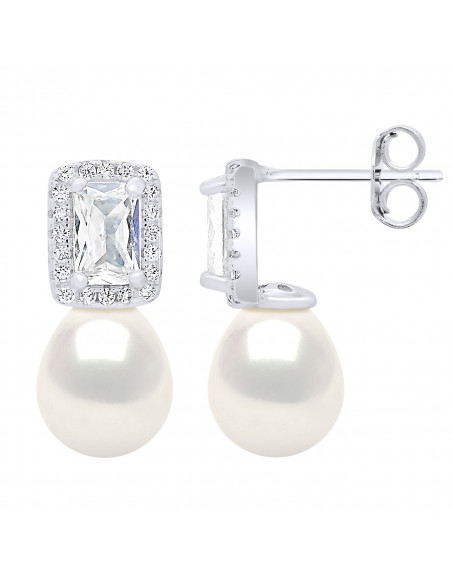 Jewelery Earrings Pearls Presses 9-10 mm - Several Colors - Silver 925 - Notre Dame