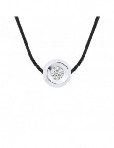 Necklace Link Cordon Diamond 0.050 Cts Serti Clos -...
