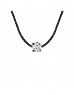 Necklace Link Cord Diamond 0.050 CTS Seri Claw - Silver...