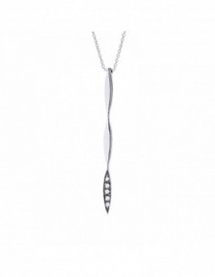 Diamond Necklace 0.020 CTS - Venetian Chain - Silver 925...