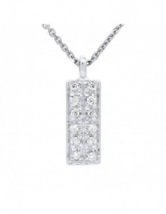Diamond Necklace 0.040 CTS - Venetian Chain - Silver 925...