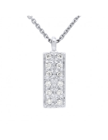 Diamond Necklace 0.040 CTS - Venetian Chain - Silver 925 - Chia