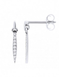 Diamond Earrings 0.070 CTS - Silver 925 - Aleria