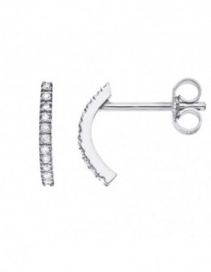 Diamond Earrings 0.090 CTS - Silver 925 - Castelsardo