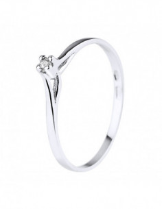 Diamond Solitaire Ring 0.030 CTS - Silver 925 - Mallorca