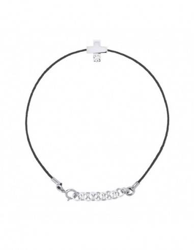 Bracelets Links Diamond Cords 0.050 CTS Serti...