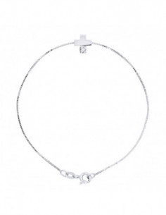 Diamond Bracelet 0.030 CTS Seri Cross - Venetian Chain -...