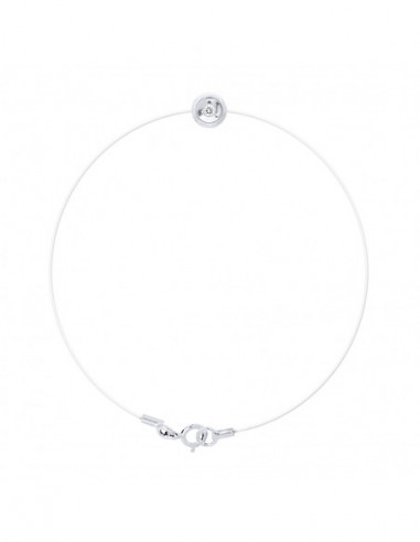 Bracelet Nylon Transparent Diamant 0.030 Cts...