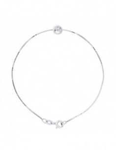 Bracelet Diamond 0.030 CTS Serti Clos - Venetian Chain -...