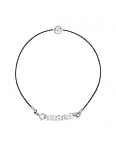 Bracelets Links Diamond Cords 0.050 CTS Serti...