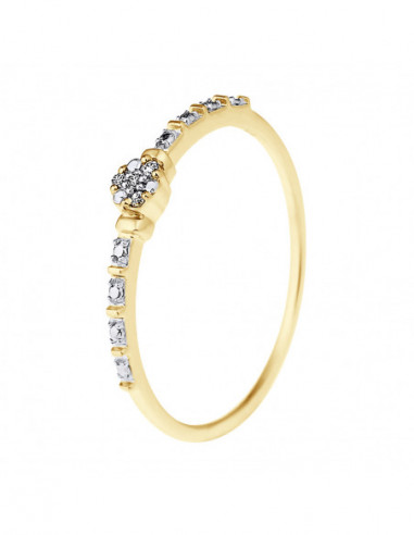 Fancy Solitaire Ring Diamonds 0.015 CTS - Gold...