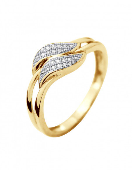 Fancy Ring Costume Diamonds 0.020 CTS - Gold 375 - Montecatini