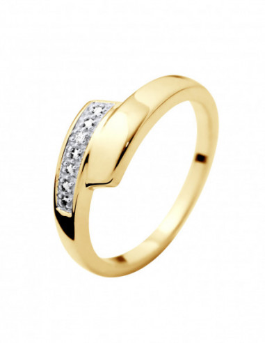 Fancy Ring Fancy Diamonds 0.010 CTS - Gold 375...