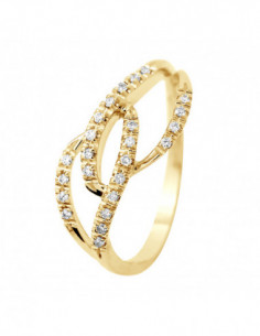 Fancy Ring Fancy Diamonds 0.120 CTS - Gold 375 - Oxford