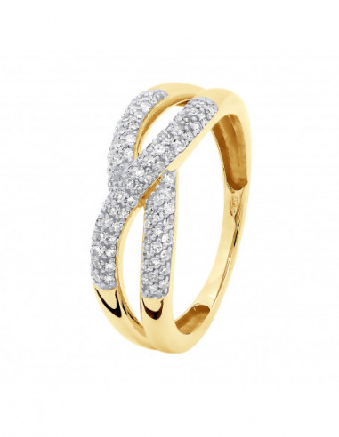 Fancy Ring Fancy Diamonds 0.300 CTS - Gold 375...