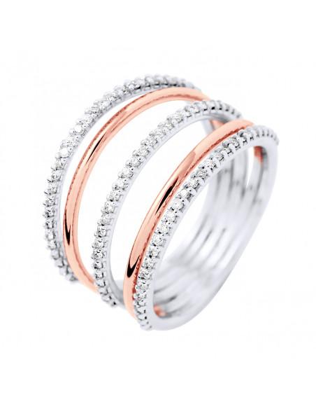 Bague Prestige Fantaisie Diamants 0,45 Cts - Or 375 - NEUCHÂTEL