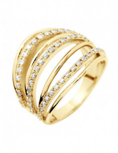Fancy Prestige Ring Diamonds 0.60 CTS - Gold 375 - Sussex