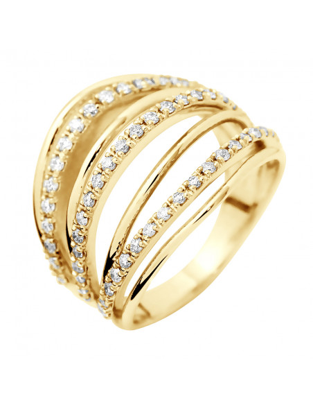 Bague Prestige Fantaisie Diamants 0,60 Cts - Or 375 - SUSSEX