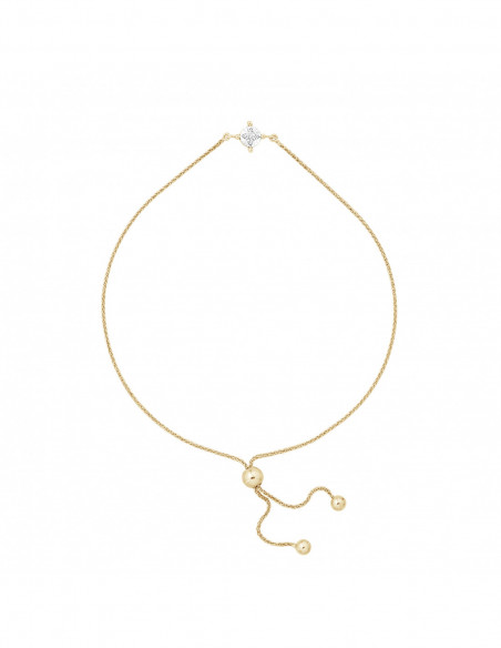 0.020 carat diamond bracelet - Illusion 0.50 carats - Gold 375 - Sofia