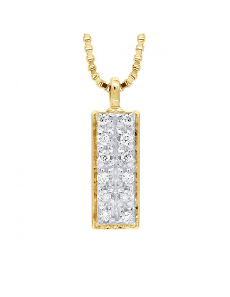Prestige Necklace Jewelry Diamonds 0.040 Carats - Gold 375 - Bologna