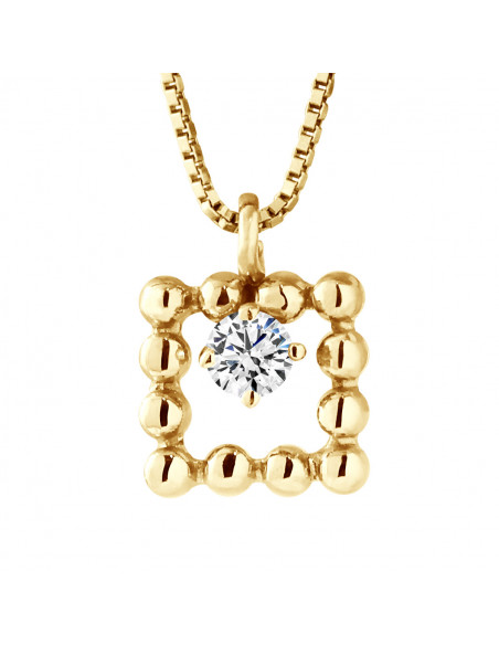 Prestige Necklace Jewelry Diamonds 0.050 Carats - Gold 375 - Barcelona