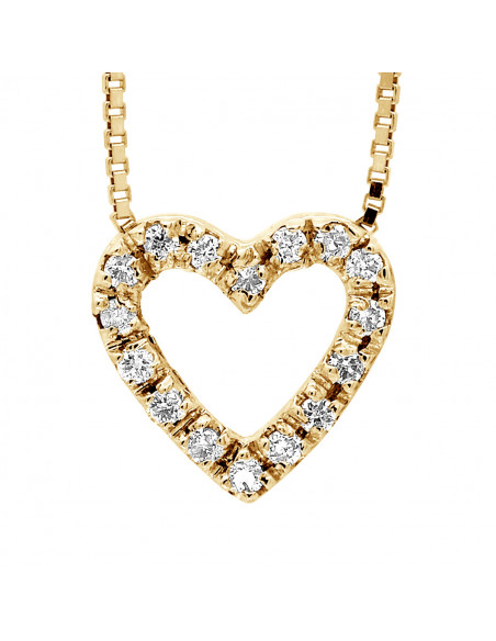 Prestige Necklace Jewelry Diamonds 0.070 Carats - Gold 375 - Budapest