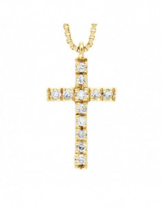 Prestige Necklace Jewelry Diamonds 0.070 Carats - Gold...