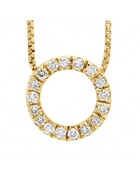 Prestige Necklace Jewelry Diamonds 0.080 Carats - Gold 375 - Amsterdam