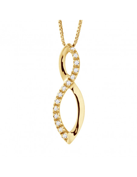 Prestige Necklace Jewelry Diamonds 0.080 Carats - Gold 375 - Bucharest