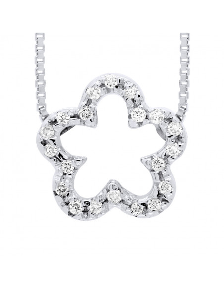 Prestige Necklace Jewelry Diamonds 0.080 Carats - Gold 375 - Bruges
