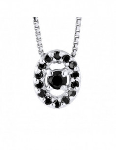 Prestige Necklace Jewelry Black Diamonds 0.110 Carats -...
