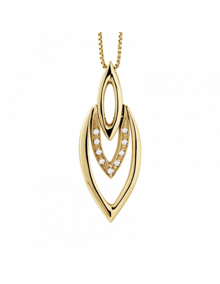 Collier Prestige Joaillerie Diamants 0.050 Carats - Or 375 - MUNICH