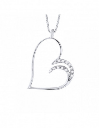 Prestige Heart Necklace Jewelry Diamonds 0.150...