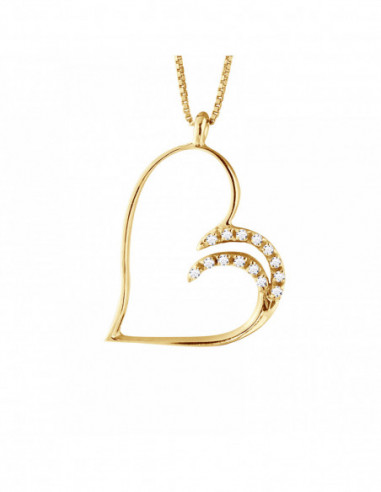 Prestige Heart Necklace Jewelry Diamonds 0.150...