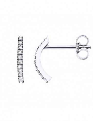 0.090 carat diamond earrings - Gold 375 - Preston