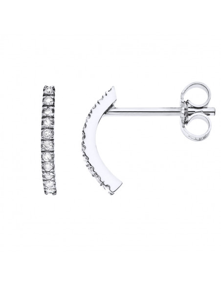 0.090 carat diamond earrings - Gold 375 - Preston