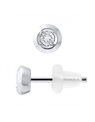 0.020ct Diamond Earrings - Illusion 0.50 Carats...