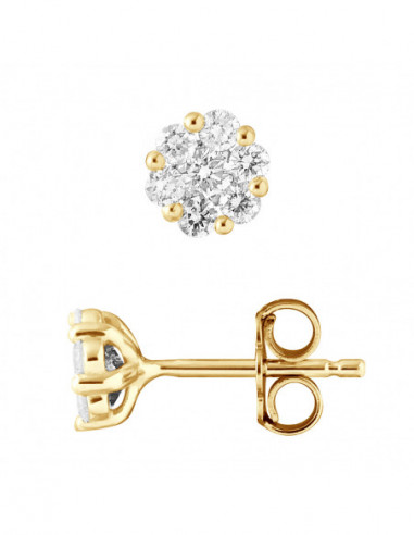 Boucles d'Oreilles Prestige Diamants 0,56 Carats - Illusion 1 Carat - Or 375 - SUSSEX