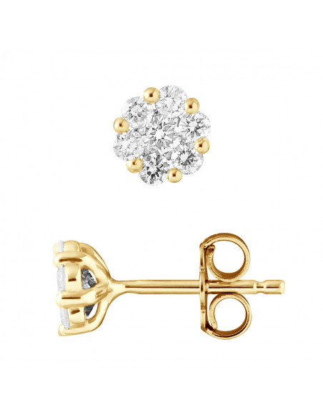 Boucles d'Oreilles Prestige Diamants 0,56 Carats - Illusion 1 Carat - Or 375 - SUSSEX