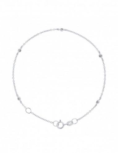 Bracelet Diamants alternés 0.050 Carats -...