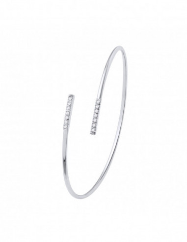 Bracelet Jonc Diamants 0.160 Carats - Or 375 -...